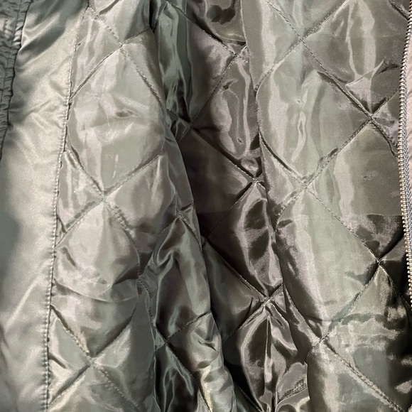 American Eagle Olive Green Bomber Jacket Unisex XS - Picture 10 of 14